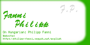 fanni philipp business card